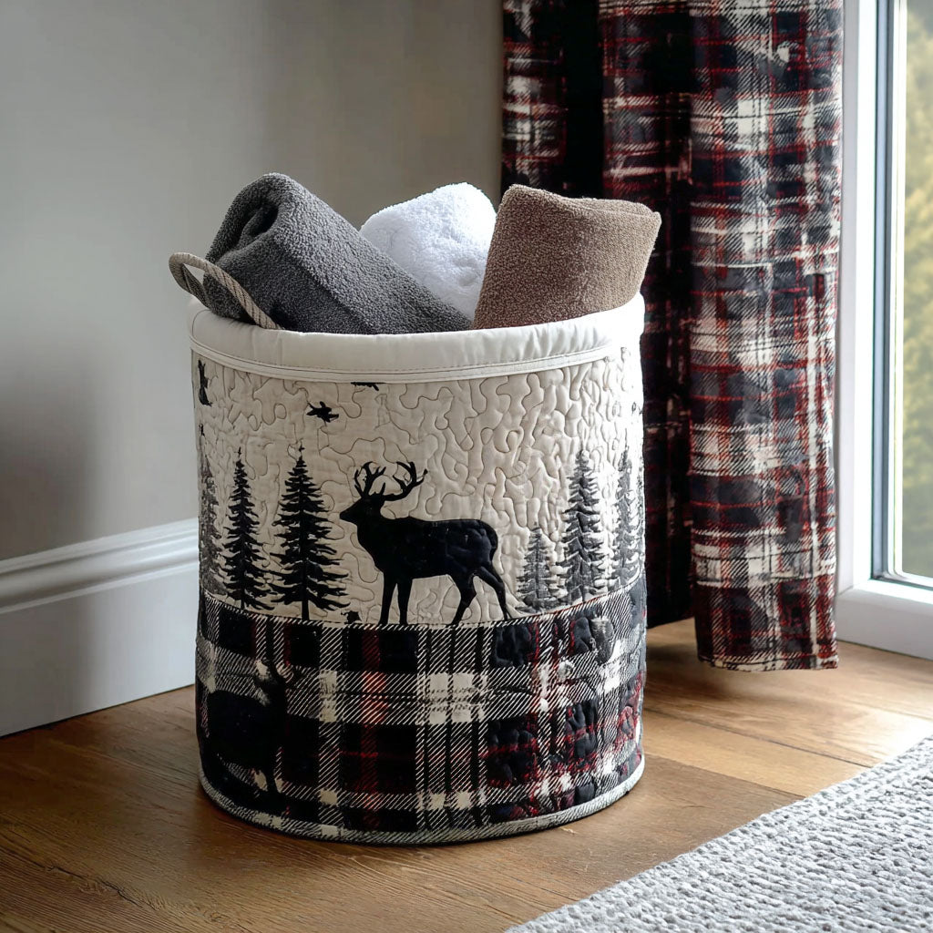 Rustic Range Quilted Laundry Basket Home Essential Gift Quilted Laundry Basket with Style