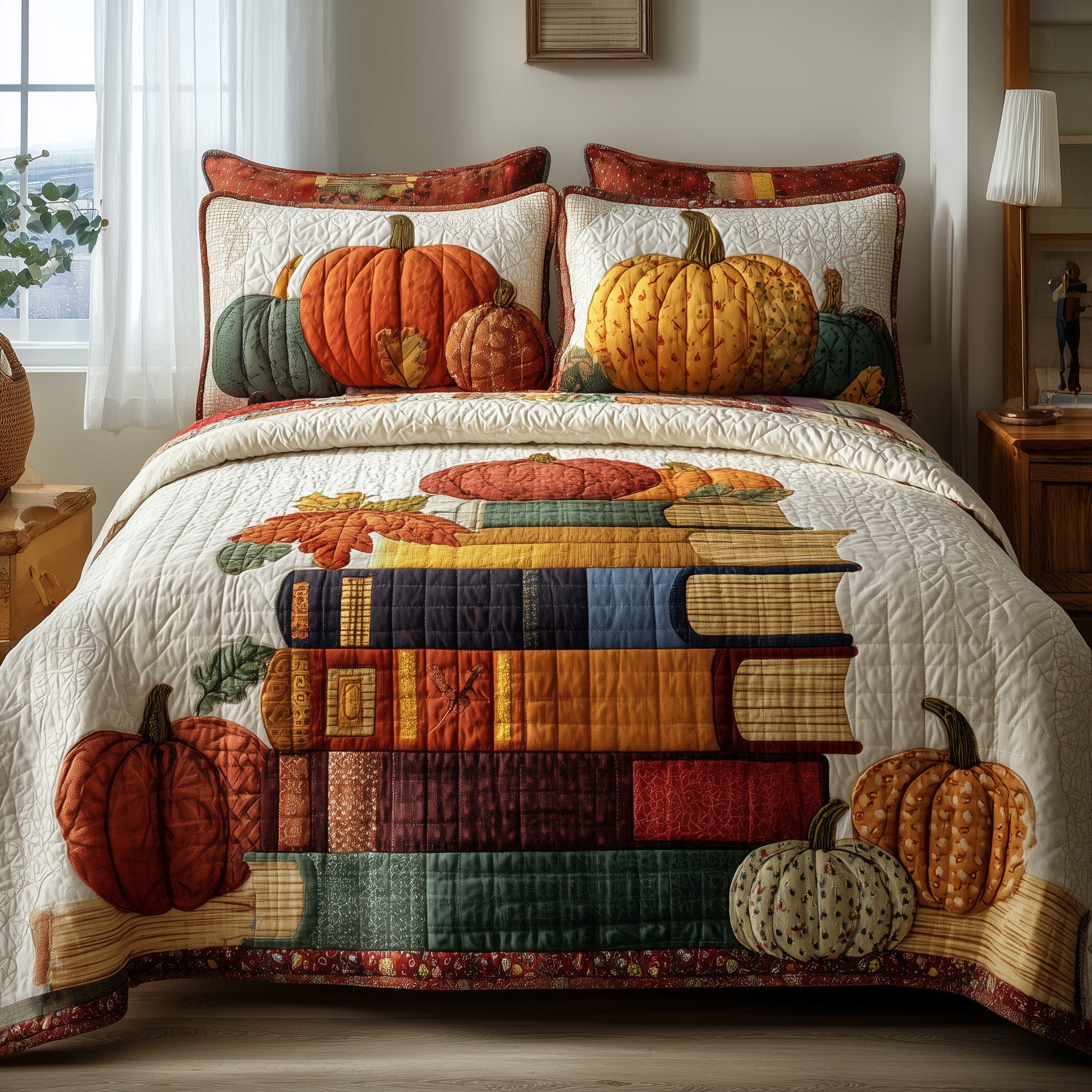 Rustic Reads Quilted Bedding Set Anniversary Gift