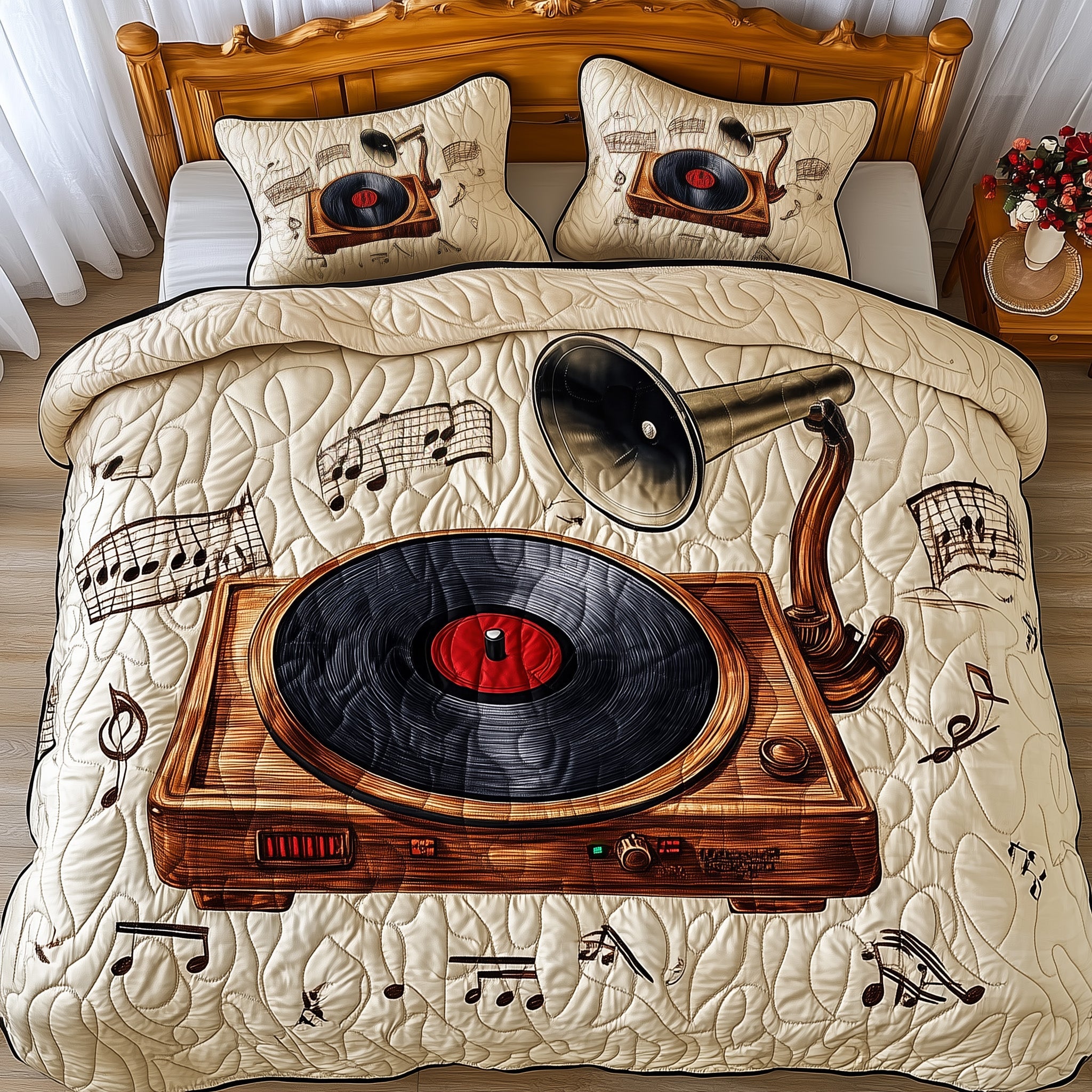 Rustic Rhythm Quilted Bedding Set Duvet Cover Merchandise Best New Home Gifts