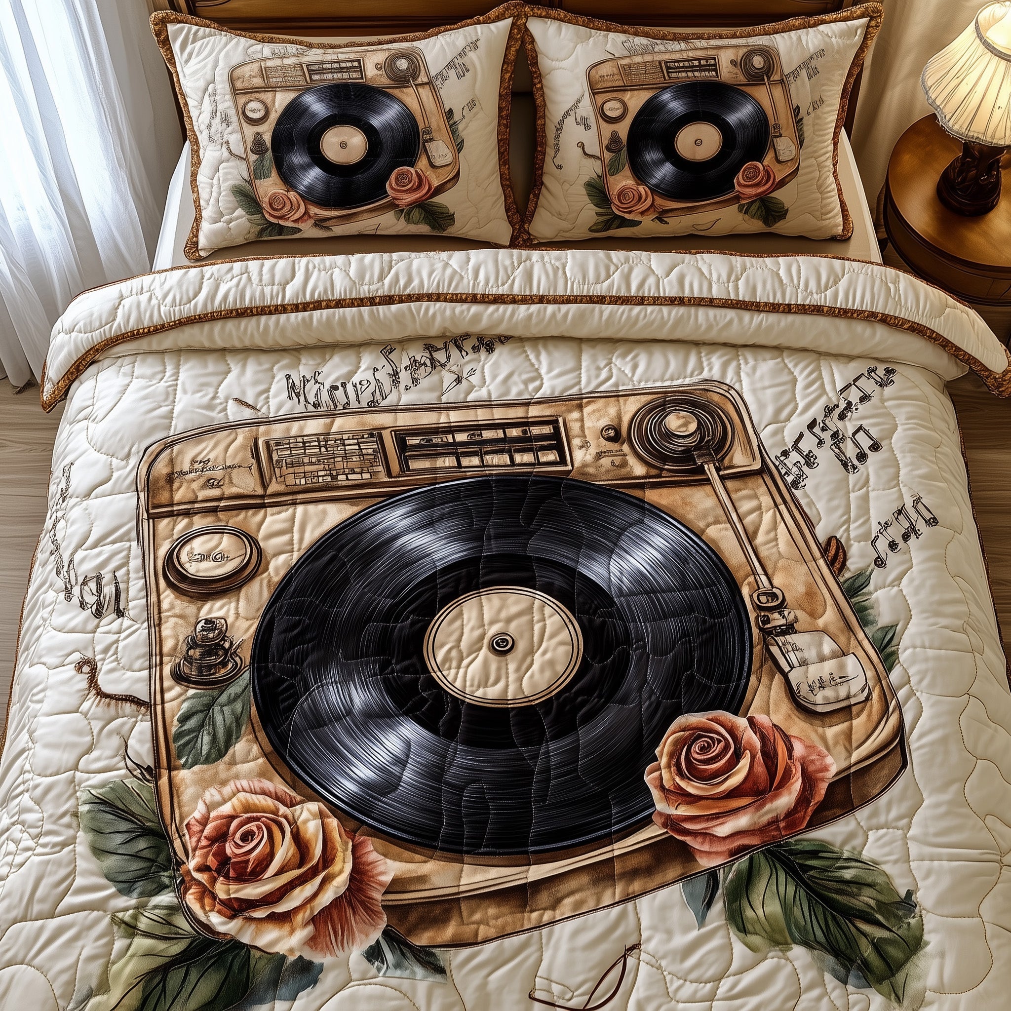 Rustic Rhythm Quilted Bedding Set Duvet Cover Merchandise Nice Housewarming Gifts