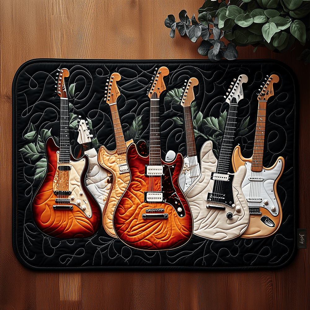 Rustic Rhythm Quilted Place Mat  Ralated Christmas Gift Ideas For Guitarists