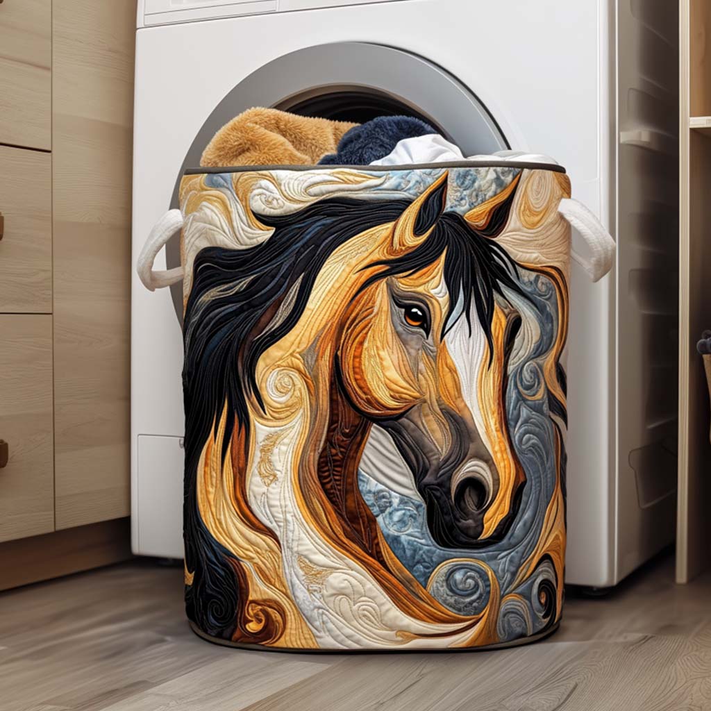 Rustic Ride Quilted Laundry Basket Merch For Couples