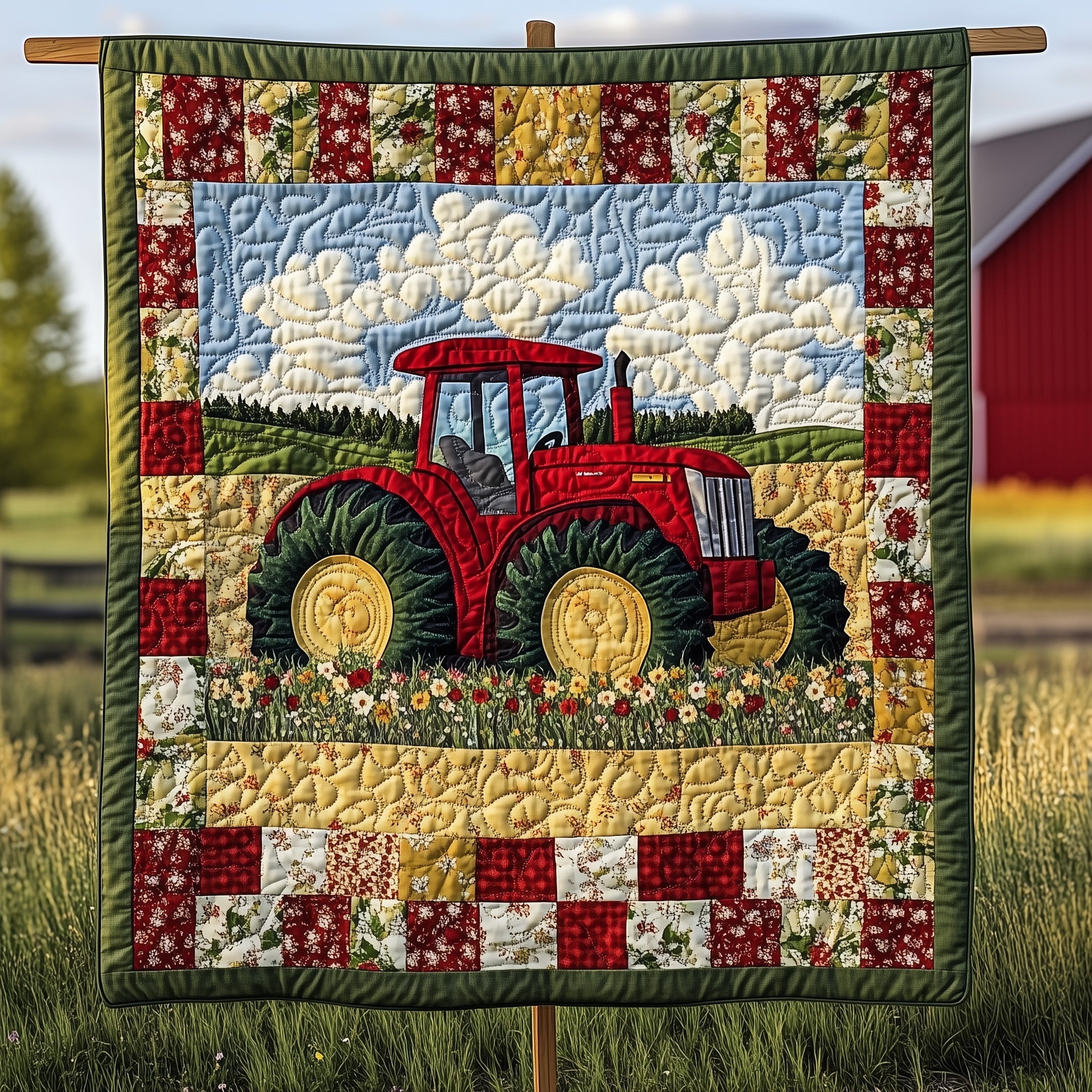Rustic Rides Quilted Blanket Quilted Blanket Gift for Mom and Dad
