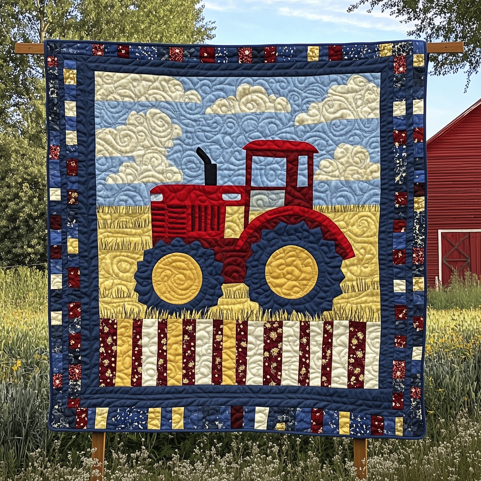 Rustic Rides Quilted Blanket Quilted Throw Blanket Gift Idea for Loved Ones