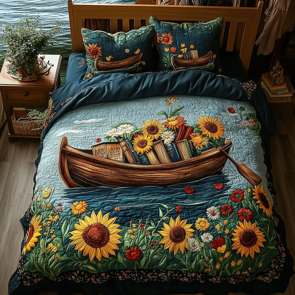 Rustic River Blooms Quilted Bedding Set Best Comforter Sets Awesome Gifts For Book Lovers