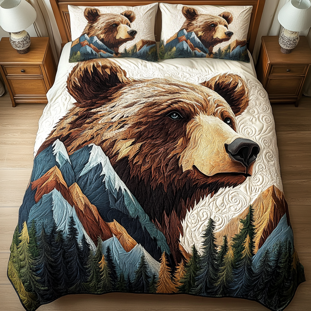 Rustic Roar Quilted Bedding Set Bed Decorations Christmas Gifts For Wildlife Lovers