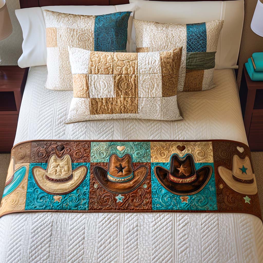 Rustic Rodeo Quilted Bed Runner Bed Decorations Cowboy Present Ideas