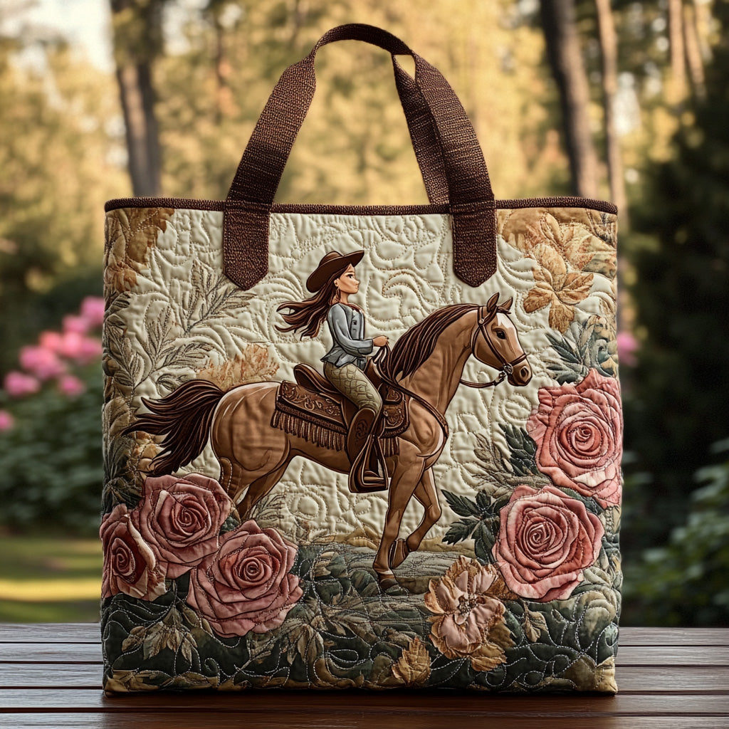 Rustic Rodeo Quilted Tote Bag Presents For Cow Lovers