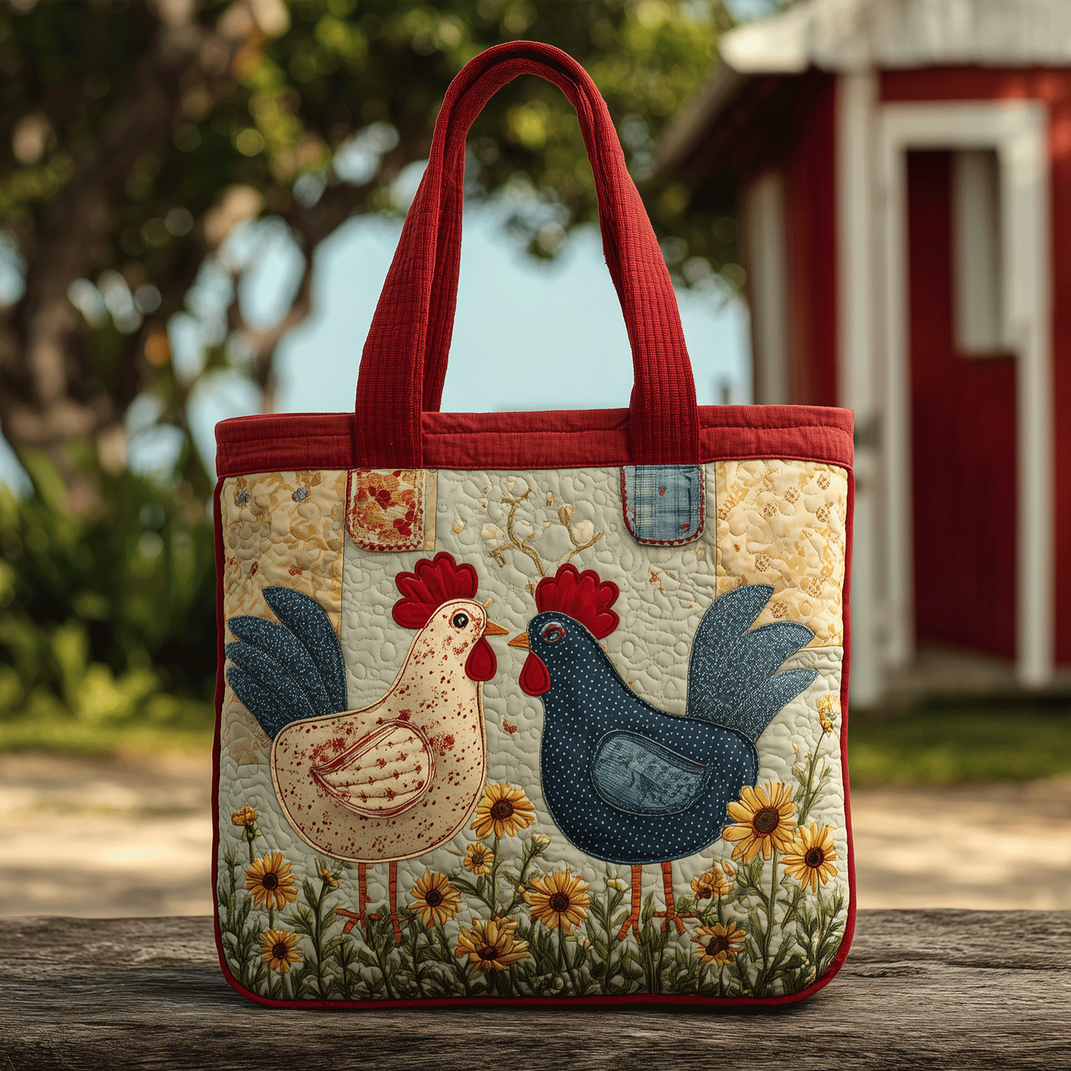 Rustic Roost Quilted Tote Bag Gifts For People Who Love Chickens