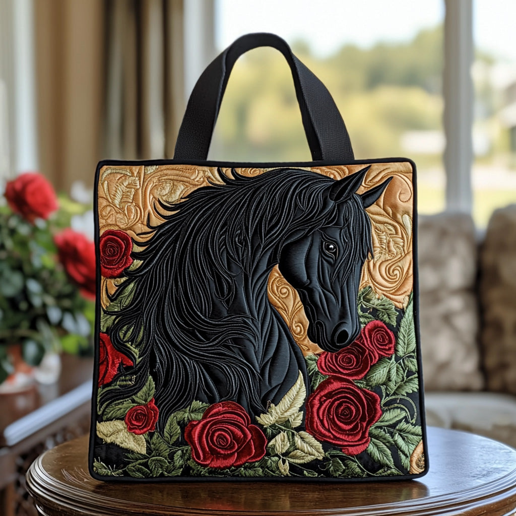 Rustic Rose Quilted Tote Bag Best Gifts For Horse Owners
