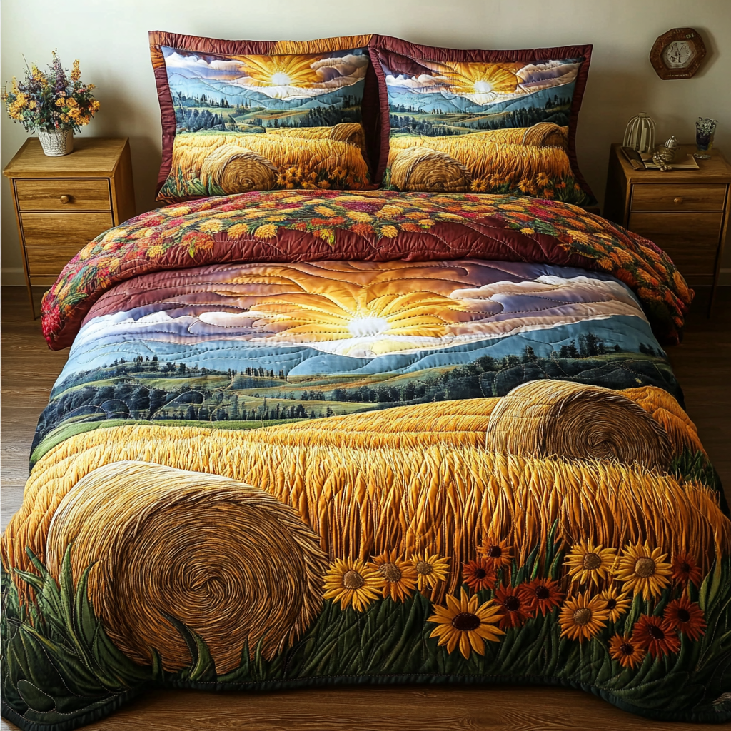 Rustic Serenity Quilted Bedding Set Farm Bedroom Ideas Family Presents