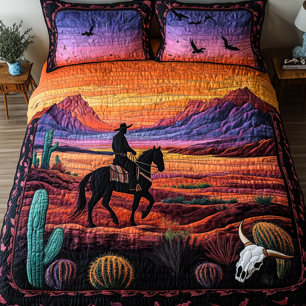 Rustic Spirit Quilted Bedding Set Bedroom Decor Ideas Gifts For Young Cowboys