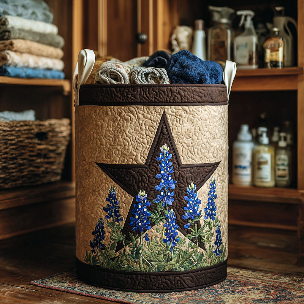 Rustic Starfield Quilted Laundry Basket Thoughtful Home Organization Gift for Loved Ones