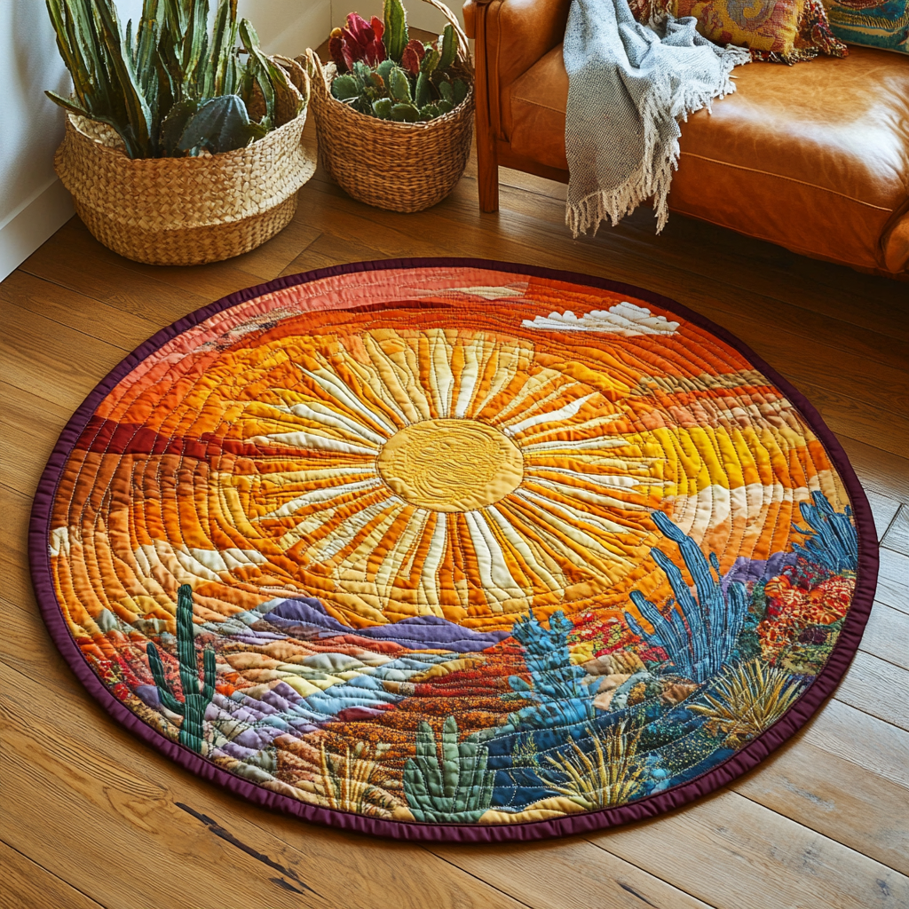 Rustic Sun Quilted Round Mat Entry Way Ideas Xmas Gifts For Sister In Law