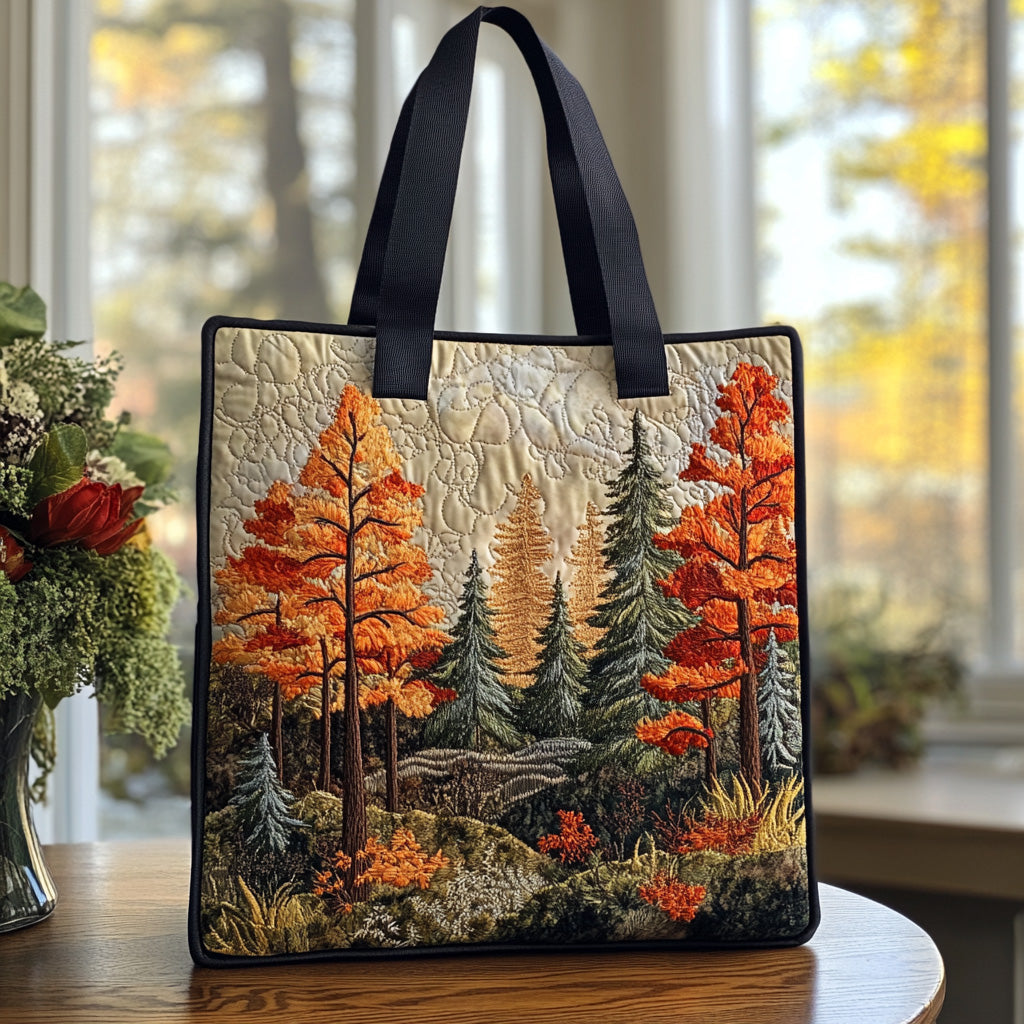 Rustic Trail Quilted Tote Bag Forest Gift Shop