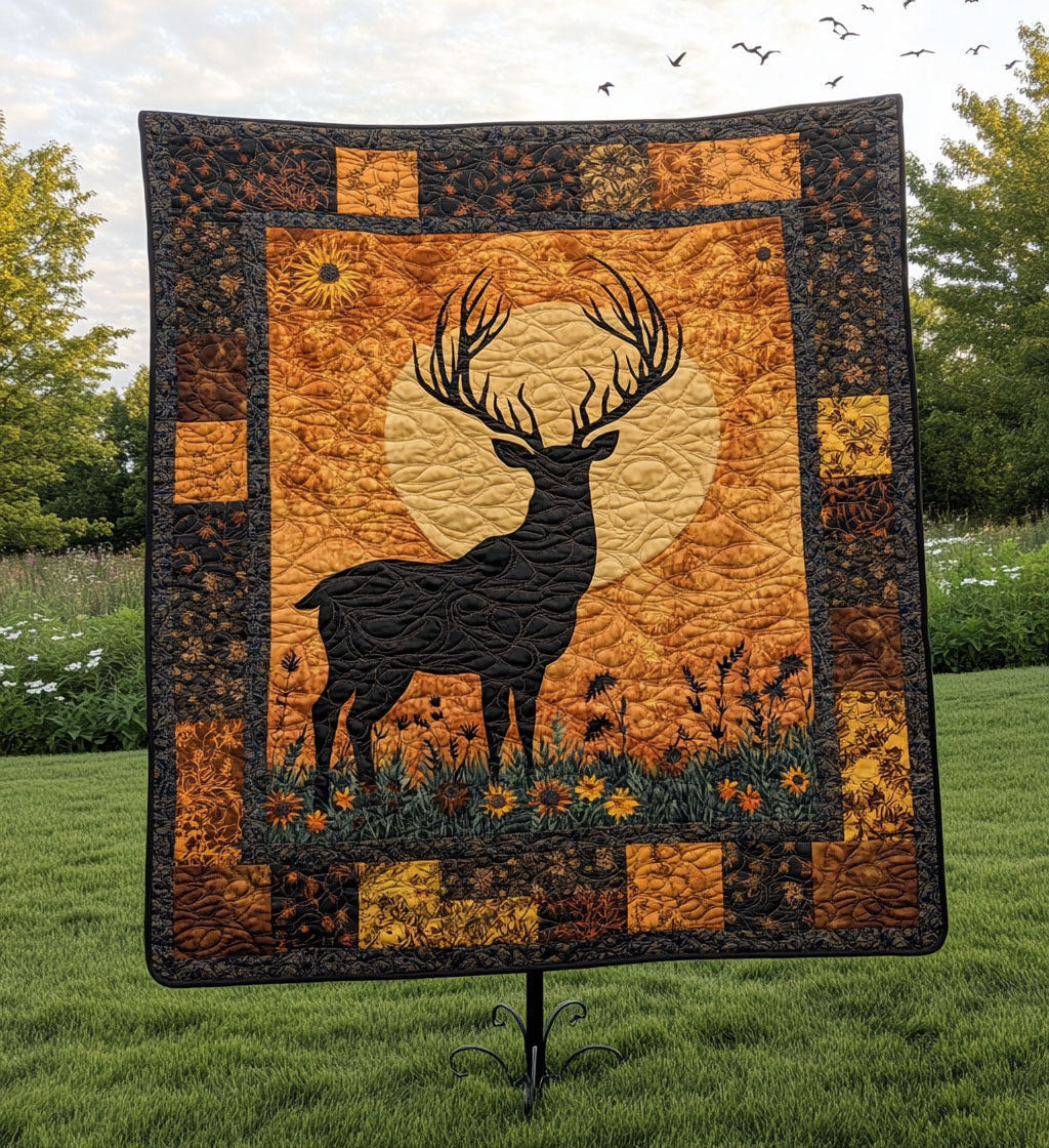 Rustic Wanderer Quilted Blanket Gifts For Deer Lovers