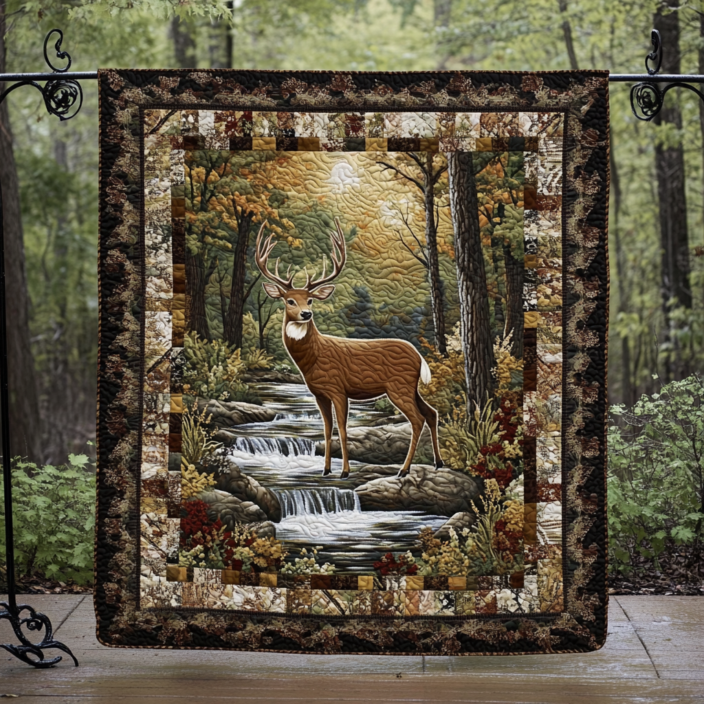 Rustic Wilds Quilted Blanket Gifts For Deer Lovers
