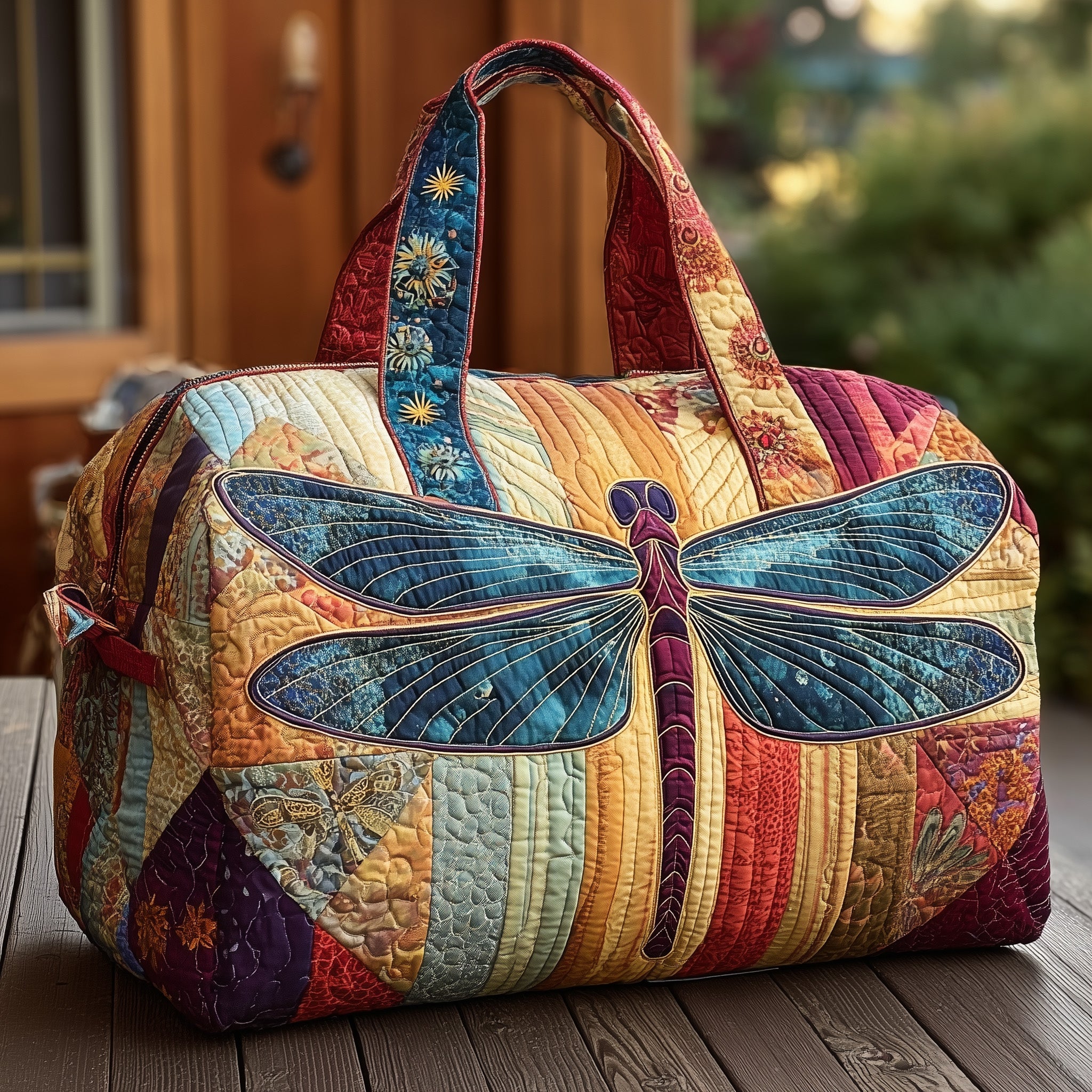 Rustic Wings Quilted Duffle Bag Daily Essentials Organizer