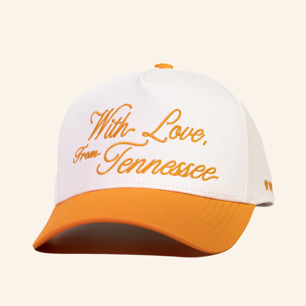 Rustler Hat Co Merch Orange With Love From Tennessee Embroidered Hat Gifts For Dad Rustler Hat Co Merch Orange With Love From Tennessee Embroidered Hat Gifts For Dad