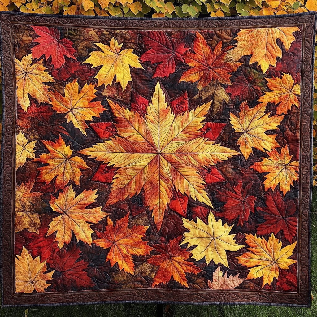Rustling Leaves Reverie Quilted Blanket Autumn Gift Ideas