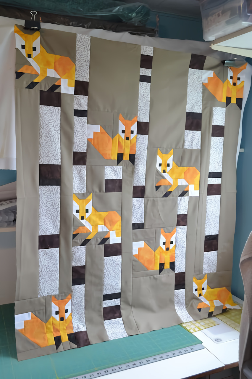 Rusty Ember Quilted Blanket Fox Gifts For Her
