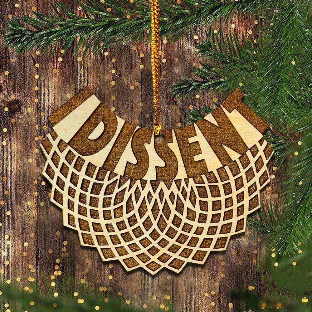 Ruth Bader Ginsburg Christmas Tree Ornament I Dissent Collar Ruth Bader Ginsberg Ornament