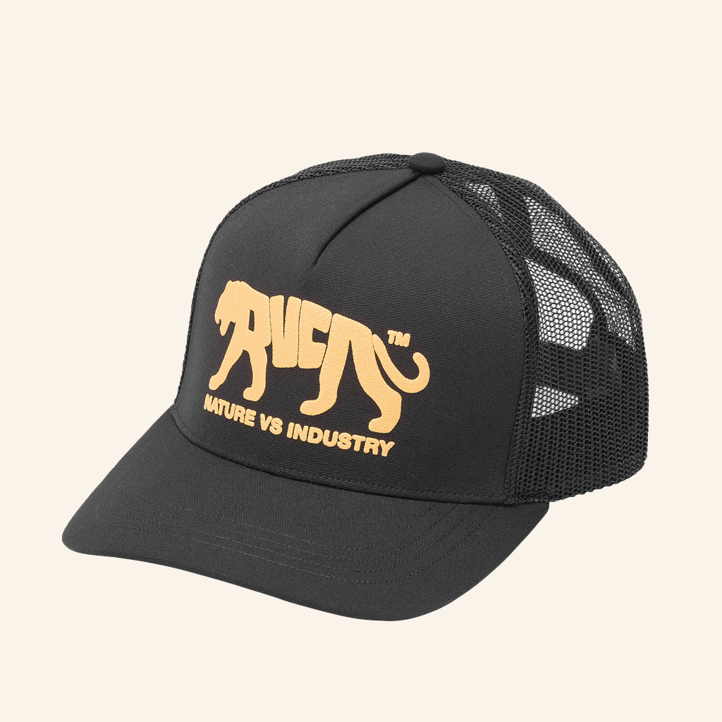 RVCA Merch Big Cat Curved Trucker Hat Gifts For Husband RVCA Merch Big Cat Curved Trucker Hat Gifts For Husband