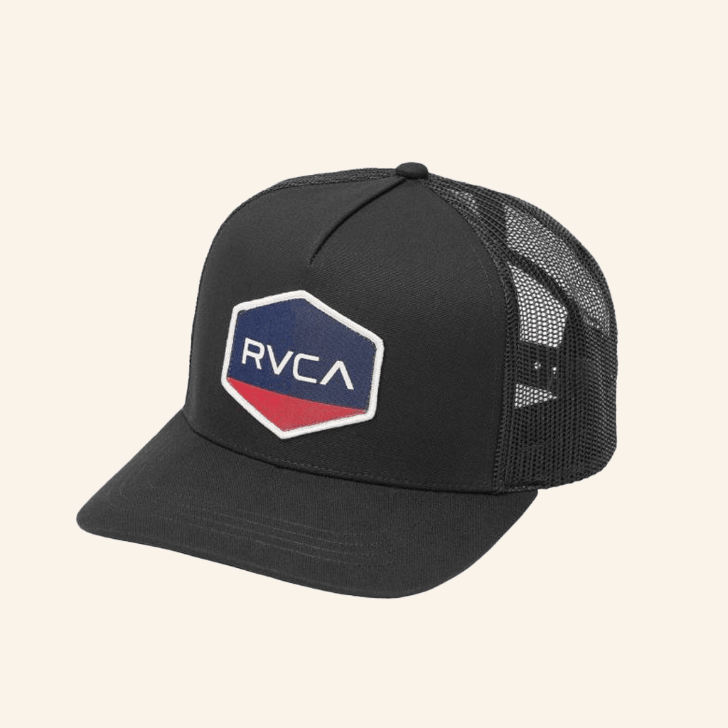 RVCA Merch Commonwealth Curved Trucker Hat Embroidered Dad Gifts RVCA Merch Commonwealth Curved Trucker Hat Embroidered Dad Gifts