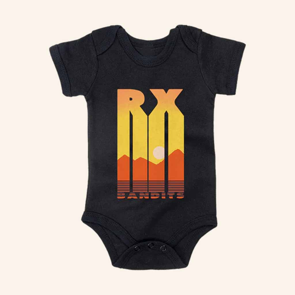 RX Bandits Merch Desert Black Baby Onesie Christmas Gift For New Mom