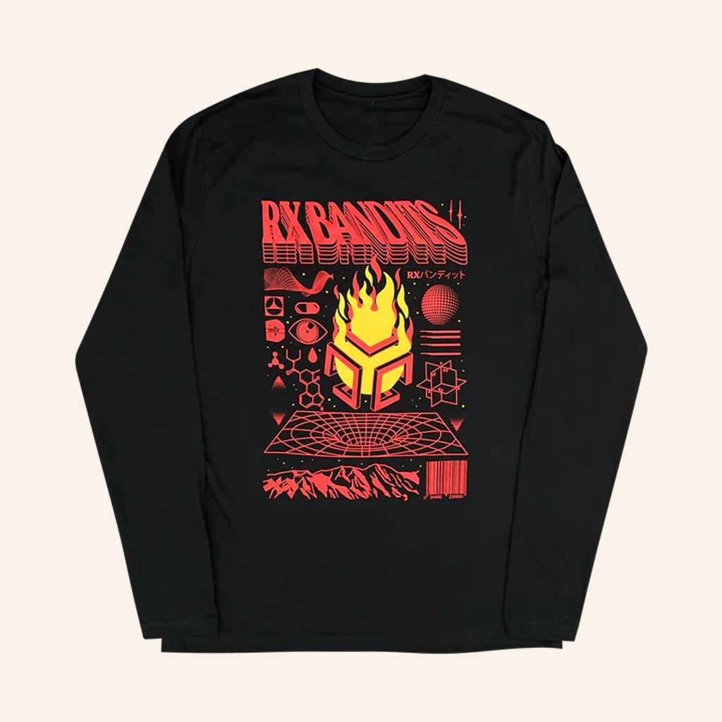 RX Bandits Merch Flame Juan Chi Black Long Sleeve Christmas Ideas For Husband RX Bandits Merch Flame Juan Chi Black Long Sleeve Christmas Ideas For Husband