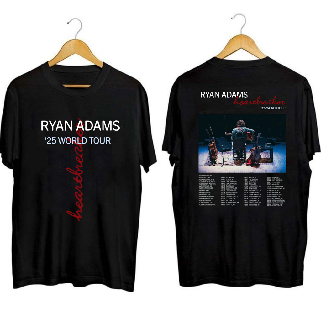 Ryan Adams World Tour 2025 Shirt Ryan Adams Merch Best Gifts For Fans