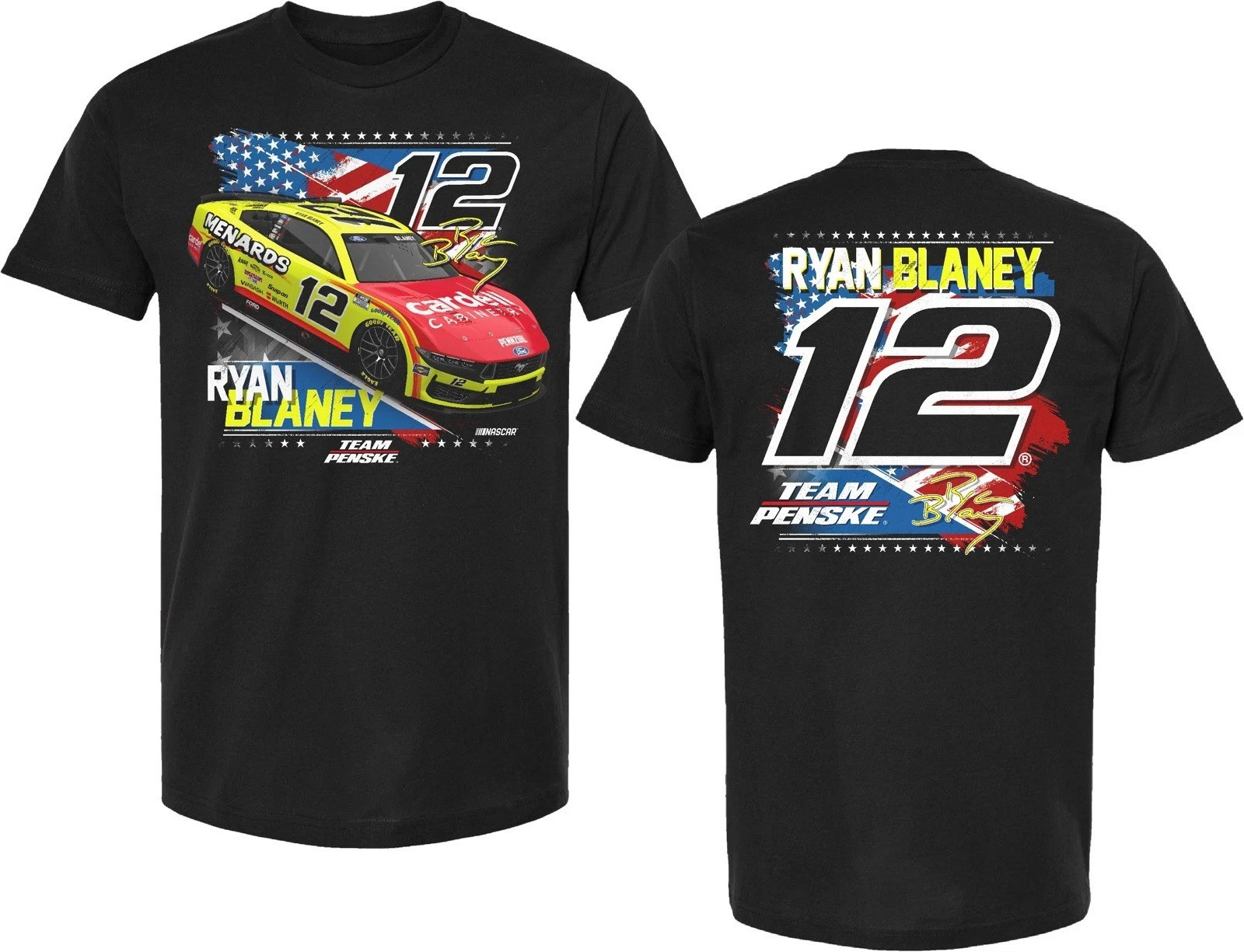 Ryan Blaney 2025 Patriotic T-Shirt Ryan Blaney Merch Best Gift For Racing Fans