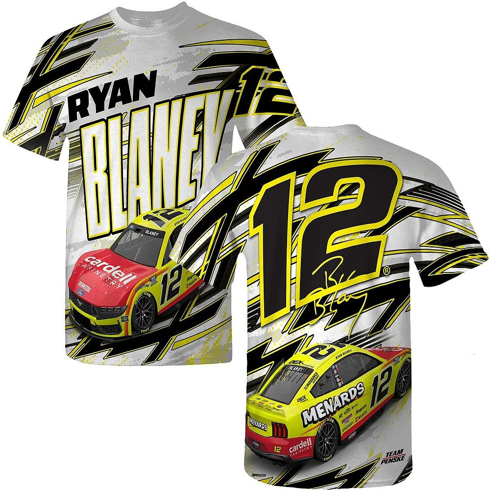 Ryan Blaney 2025 Sublimated Menards Print T-Shirt Ryan Blaney Merch Racing Gift Ideas