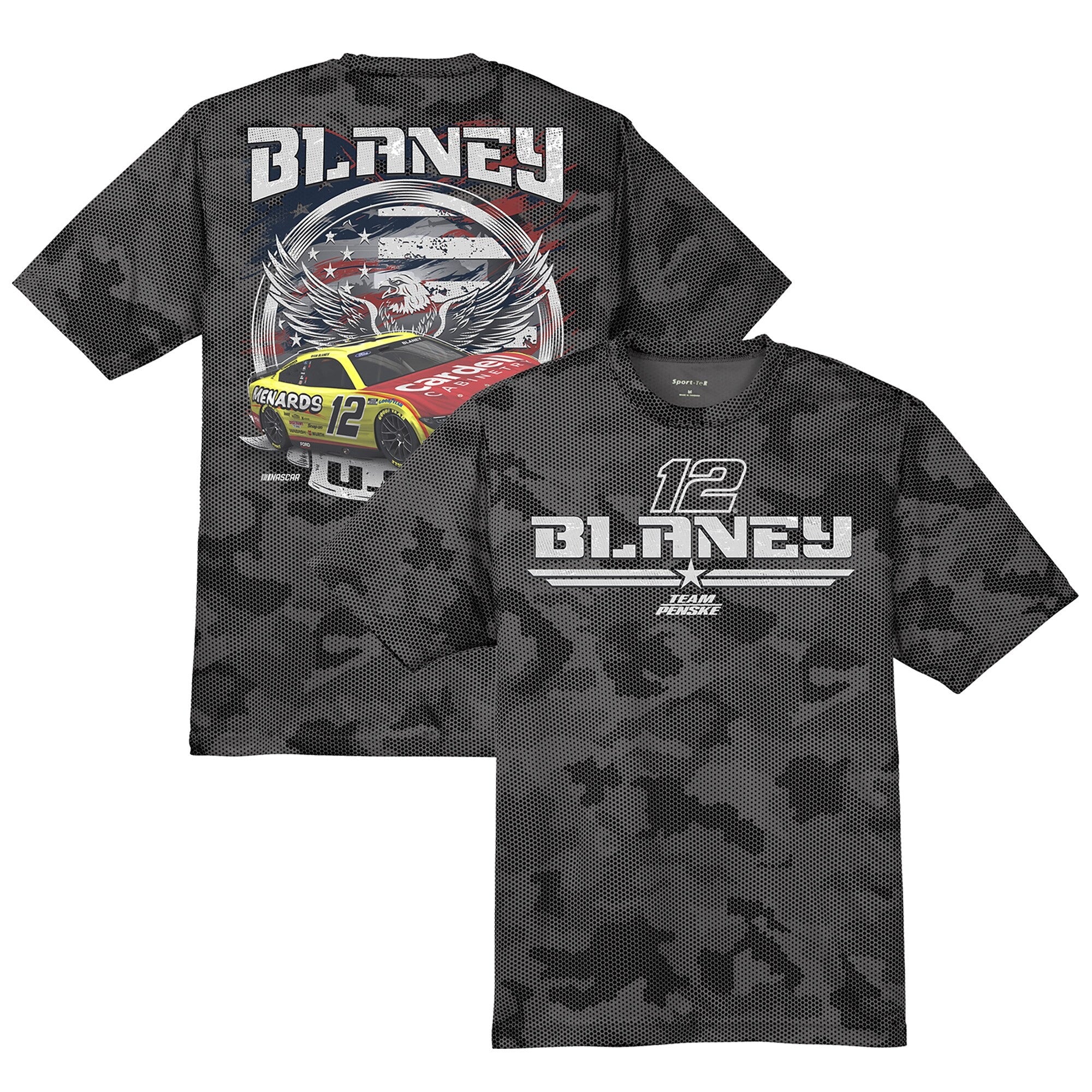 Ryan Blaney Merch Team Penske Gray Ryan Blaney Camo Car T-Shirt Cool Gifts For Dad Ryan Blaney Merch Team Penske Gray Ryan Blaney Camo Car T-Shirt Cool Gifts For Dad
