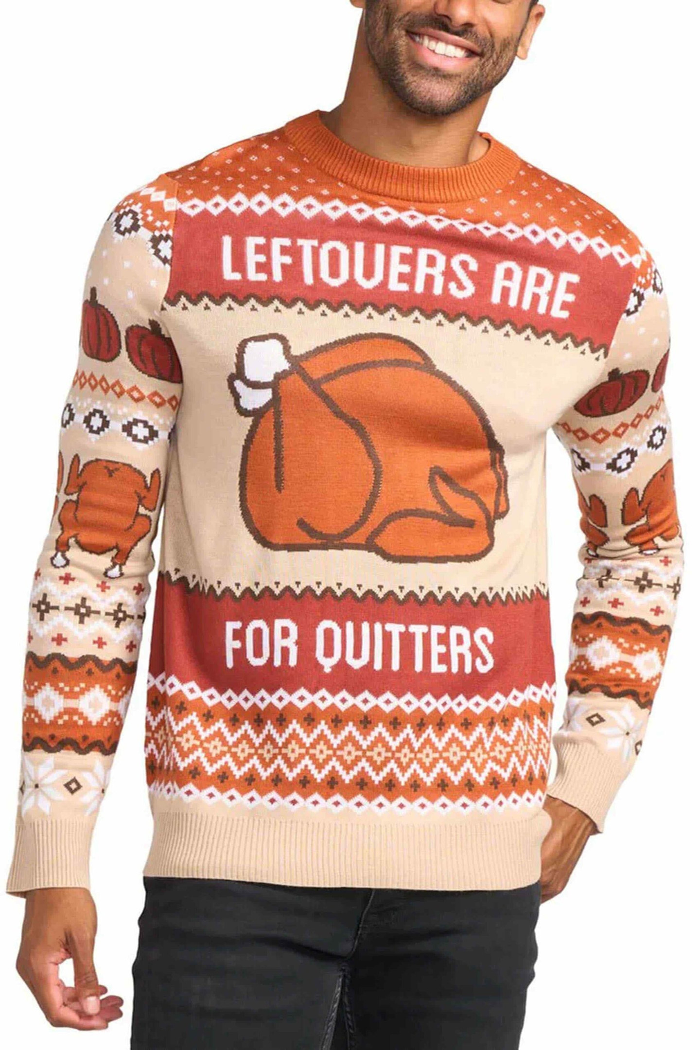 Ryan Odom Leftovers Are For Quitters Ugly Christmas Sweater Gifts For Boyfriend