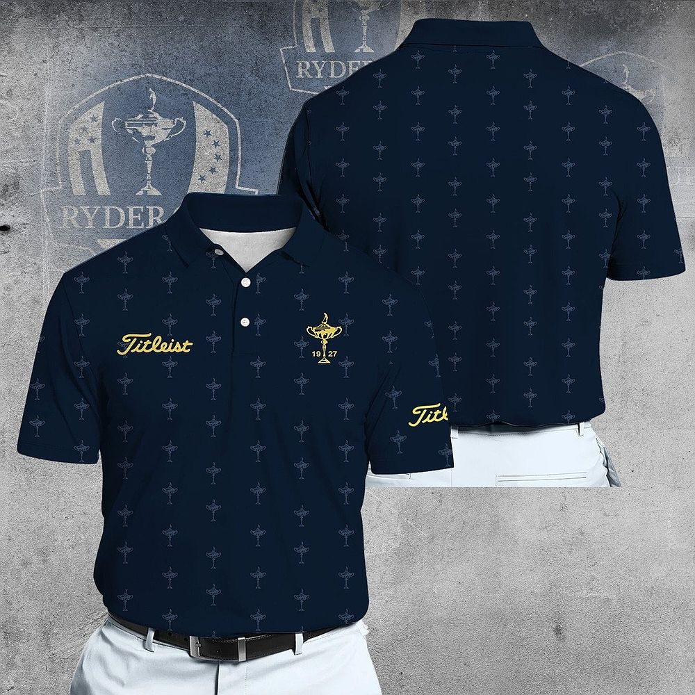 Ryder Cup 1927 x Titleist Blue Men Polo Shirt Best Gift For Golfer