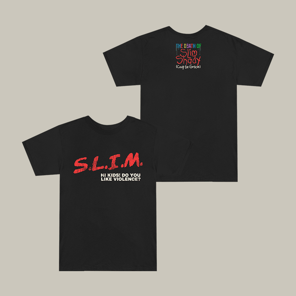 S.L.I.M Hi Kids Do You Like Violence T-Shirt The Slim Shady LP Album Tee Eminem Fan Gift