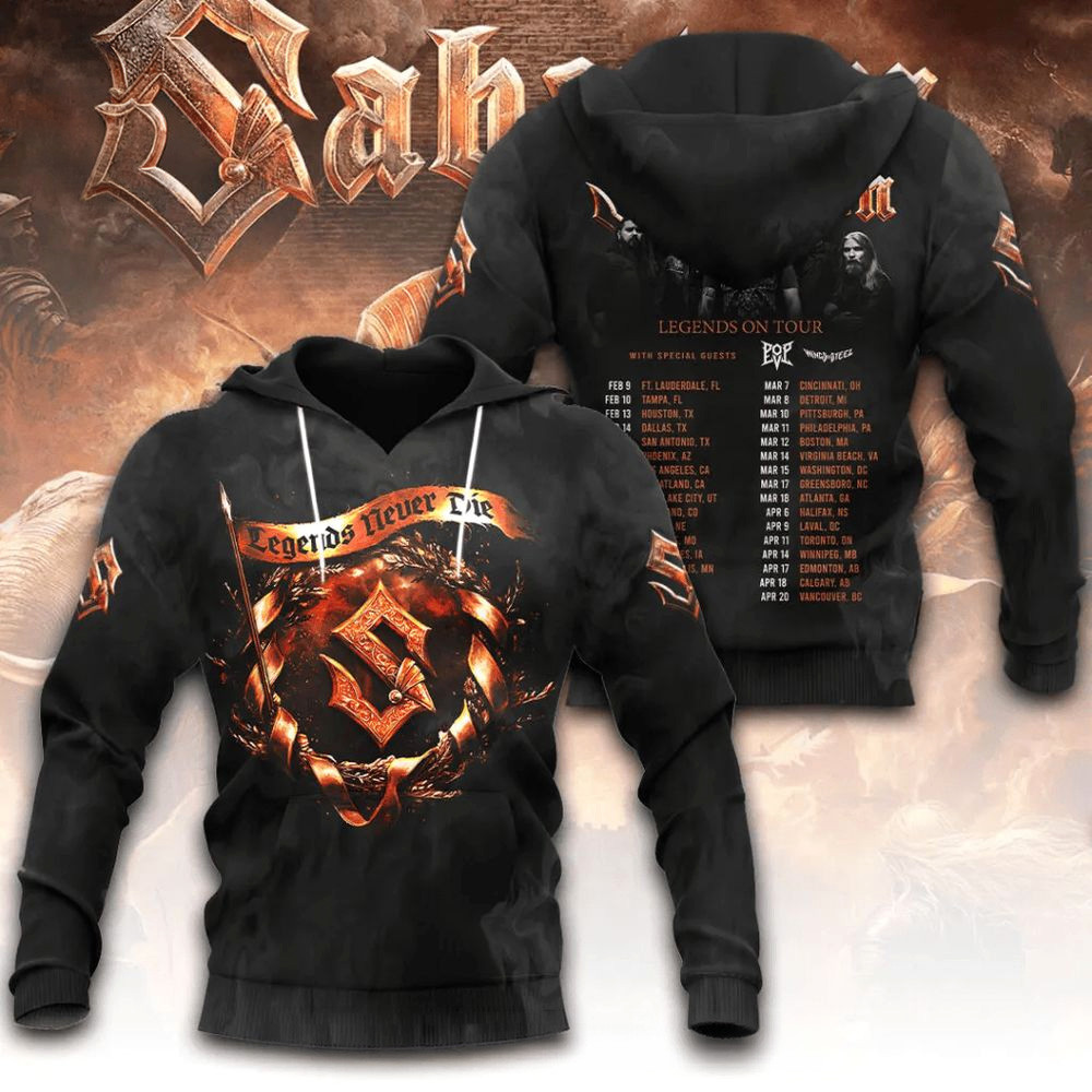 Sabaton Legends On Tour Hoodie Sabaton Merch Gifts For Band Fans