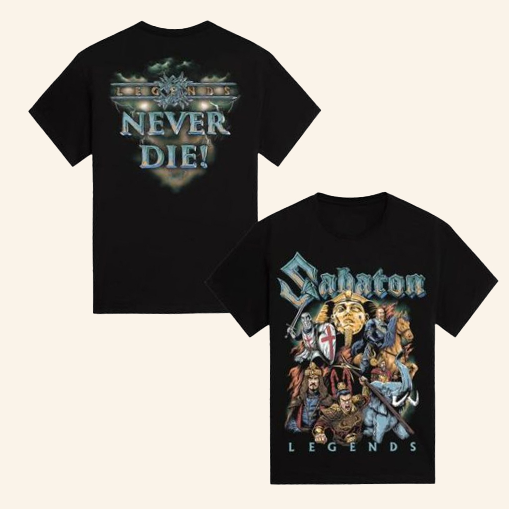 Sabaton Merch Vault Of Legends Blue T-Shirt Christmas Gift Ideas For Dad Sabaton Merch Vault Of Legends Blue T-Shirt Christmas Gift Ideas For Dad