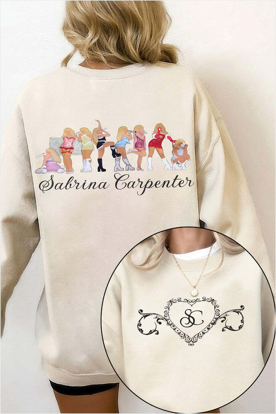 Sabrina Carpenter Cute Sweatshirt For Women Gifts For BFF Merch Apparel Sabrina Carpenter Cute Sweatshirt For Women Gifts For BFF Merch Apparel
