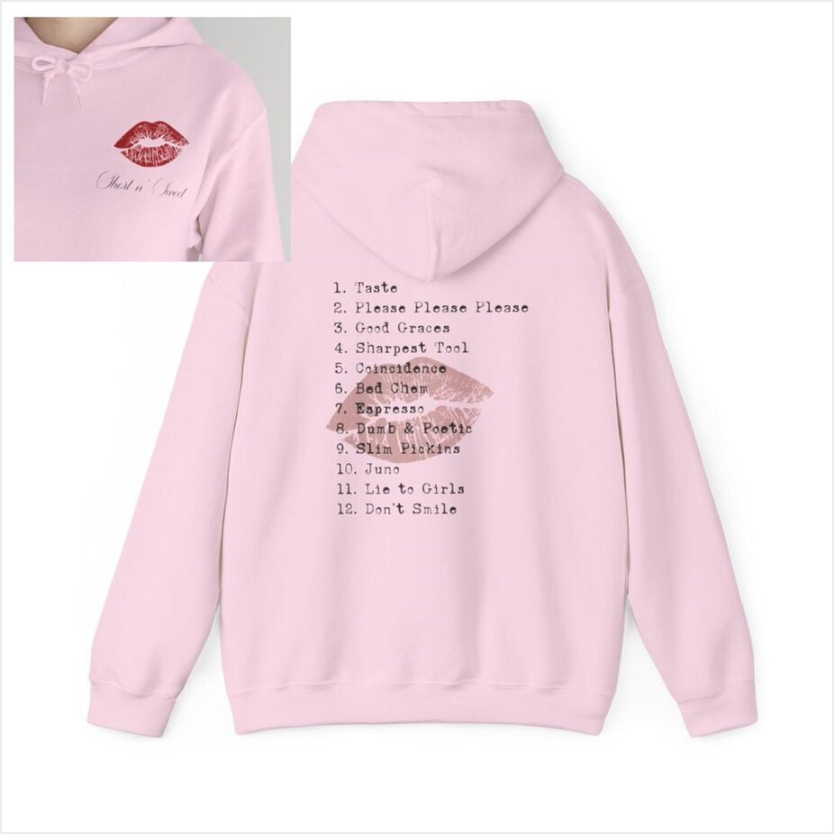 Sabrina Carpenter Hoodie Short N Sweet Concert Tour Hoodie Sabrina Merch Sabrina Fan Gift Gifts For Best Friend