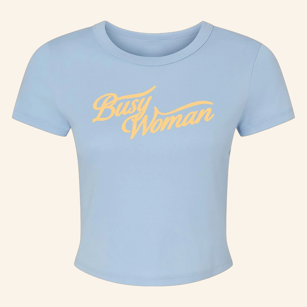 Sabrina Carpenter Merch Busy Woman Baby Tee Gifts For Daughter Sabrina Carpenter Merch Busy Woman Baby Tee Gifts For Daughter