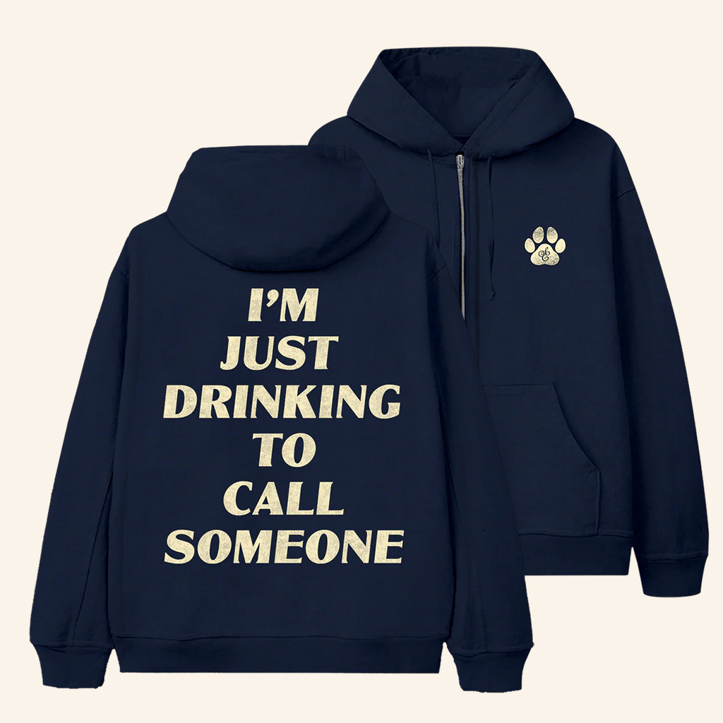 Sabrina Carpenter Merch Drinking To Call Someone Zip Up Hoodie Gifts For Sister Sabrina Carpenter Merch Drinking To Call Someone Zip Up Hoodie Gifts For Sister