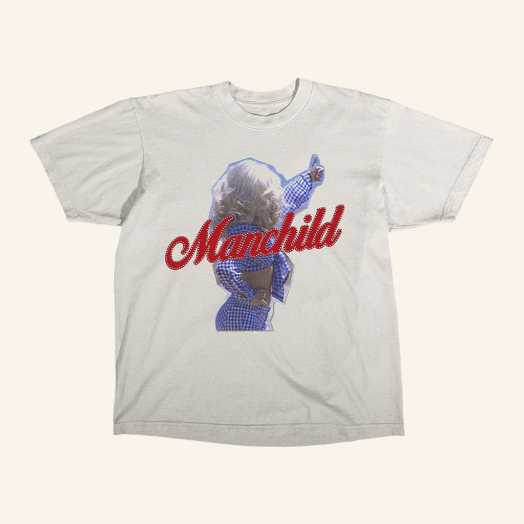 Sabrina Carpenter Merch Manchild Rhinestone T-Shirt Birthday Gifts For Music Lovers Sabrina Carpenter Merch Manchild Rhinestone T-Shirt Birthday Gifts For Music Lovers