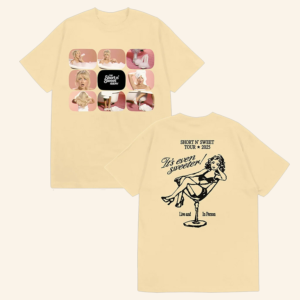 Sabrina Carpenter Merch Short N Sweet Tv Grid Residency T-Shirt Good Gifts For Sister Sabrina Carpenter Merch Short N Sweet Tv Grid Residency T-Shirt Good Gifts For Sister