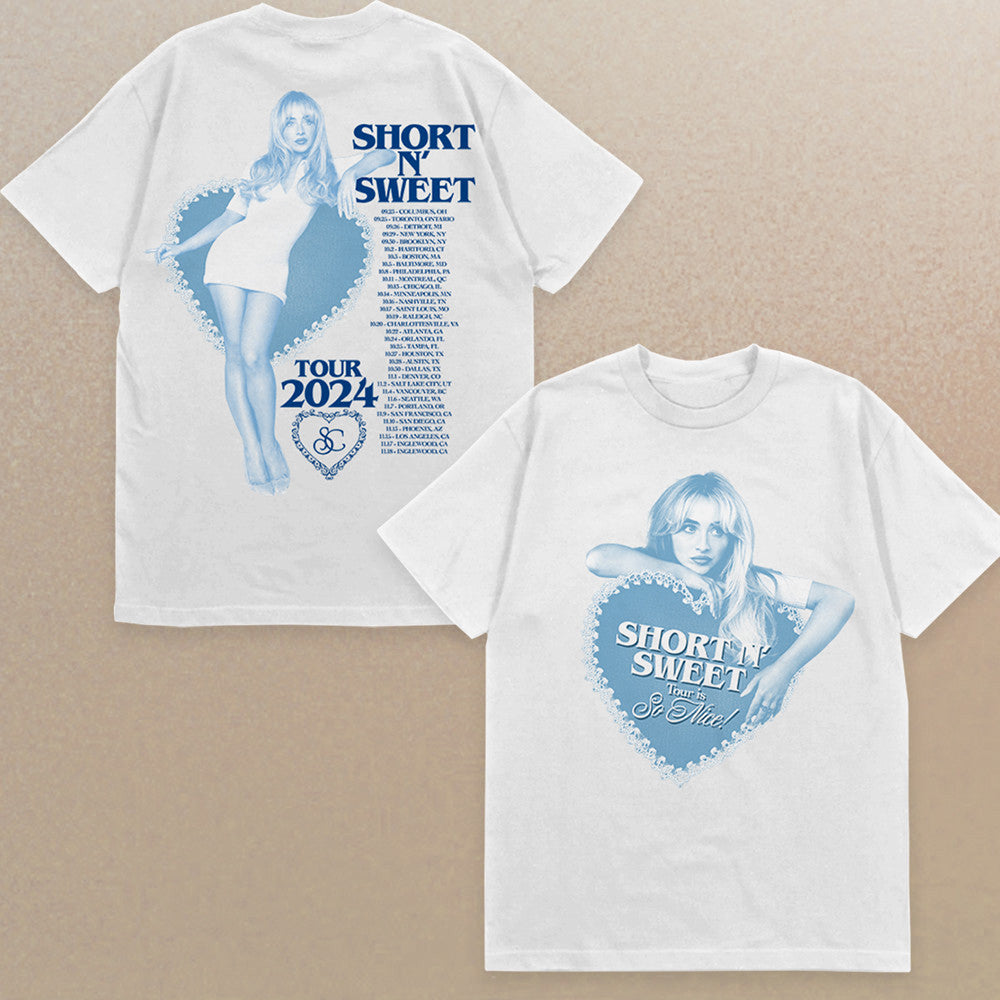 Sabrina Carpenter Tour Merch T-Shirt Short Sweet Tour Is So Nice Tee Sabrina Carpenter Merch Sabrina Carpenter Tour Merch T-Shirt Short Sweet Tour Is So Nice Tee Sabrina Carpenter Merch