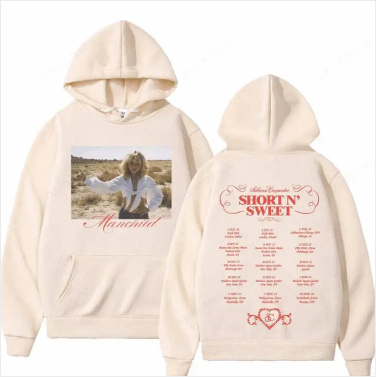 Sabrina Heart 2Sided Retro 90S Music Short N Sweet Tour Hoodie Gifts For Her Trendy Merch Sabrina Heart 2Sided Retro 90S Music Short N Sweet Tour Hoodie Gifts For Her Trendy Merch