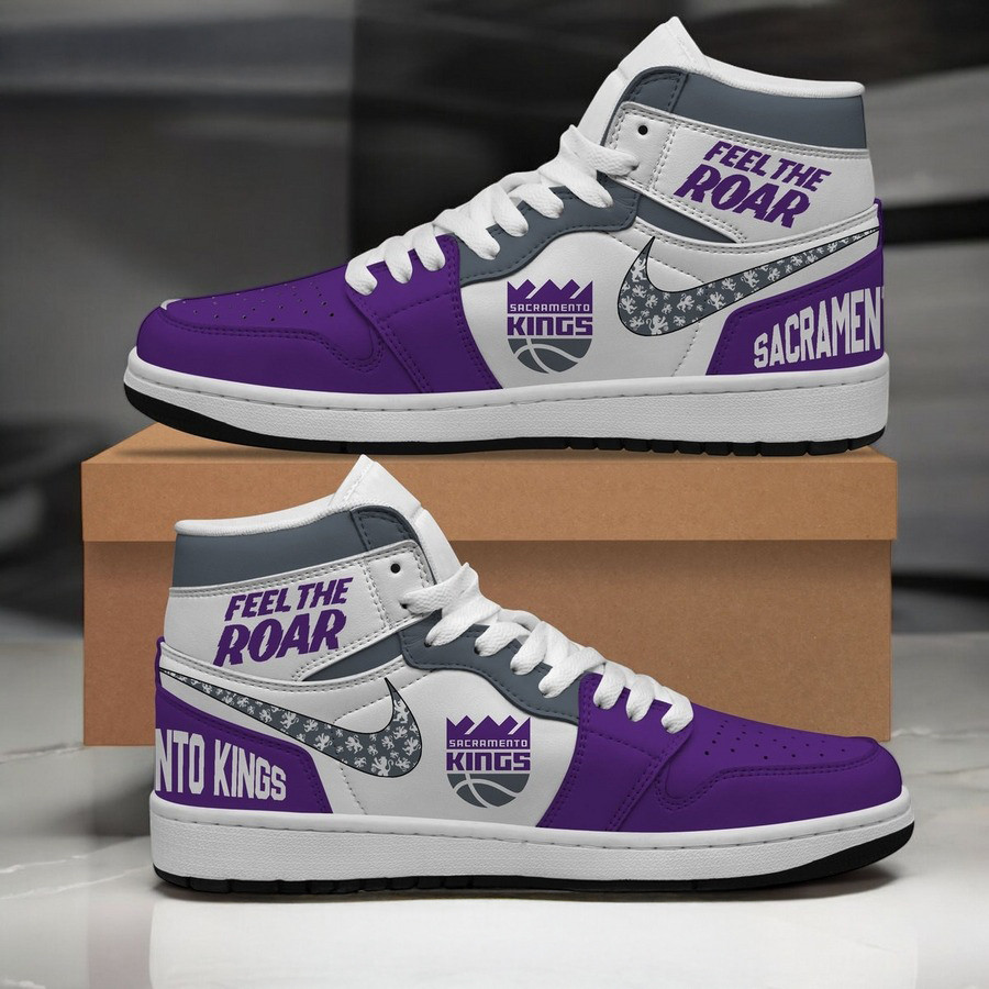 Sacramento Kings Feel The Roar Air Jordan 1 Shoes Gifts For The Basketball Enthusiast