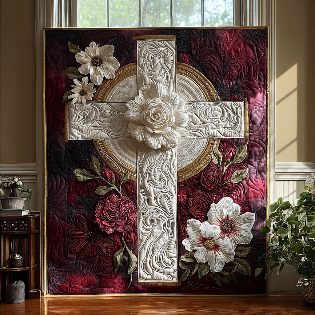 Sacred Blossom Quilted Blanket Sofa Couch Throw Blanket African American Heritage Month Gifts