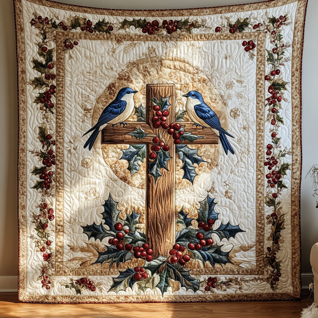 Sacred Bluebird Quilt Comfortable Microfiber Quilt Blanket for Everyday Use